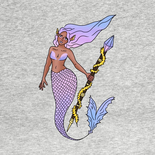 Bi Pride Candyfloss Mermaid by TheDoodlemancer